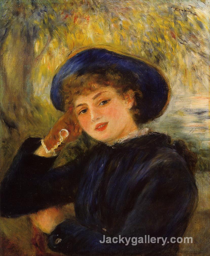 Mademoiselle Demarsy (Woman Leaning on Her Elbow) by Pierre Auguste Renoir paintings reproduction